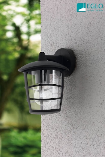 Eglo Black Aloria Lanternstyle Outdoor Wall Light (598620) | £37