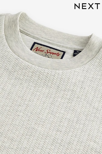 Ecru Cream Marl Textured Crew Sweatshirt (598906) | £30