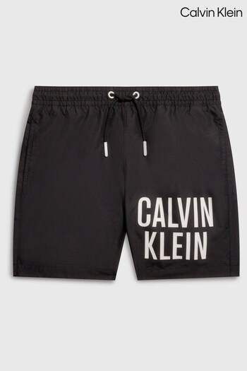 Calvin marki Klein Boys Black Medium Drawstring Swim Shorts (599093) | £50