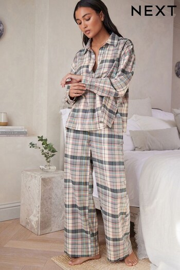 Pink Check Flannel Pyjamas (599615) | £38