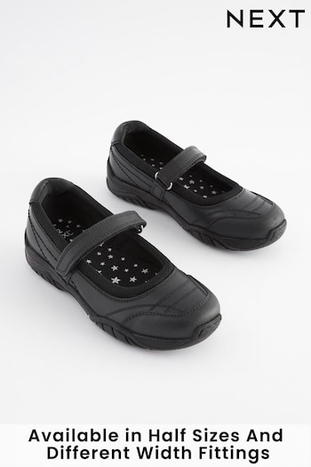 Black Leather Casual Mary Jane Shoes (599647) | £26 - £33