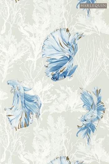 Harlequin Blue Halfmoon Wallpaper (599730) | £89