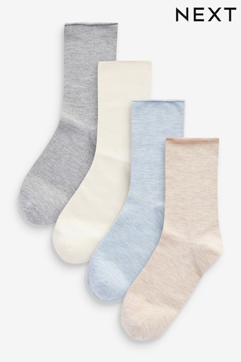 Neutral Super Soft Bamboo From Viscose Ankle Socks 4 Pack (599878) | £10