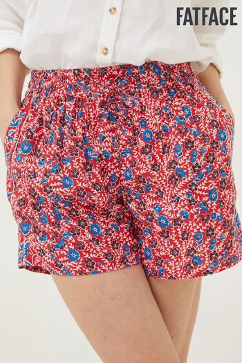 FatFace Red Woodblock Flippy Shorts (599983) | £35