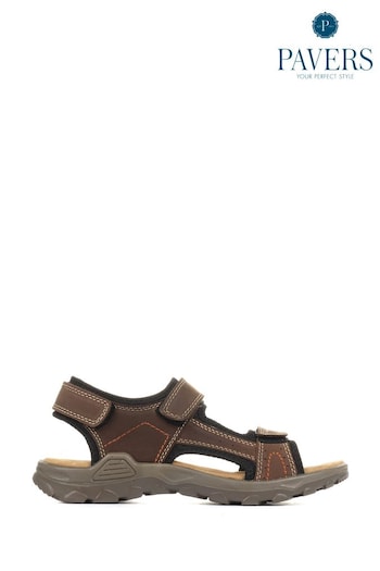 Pavers Adjustable Leather Walking Sandals (5D3660) | £40