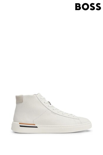 BOSS White Clint High Top Trainers (5FB016) | £189