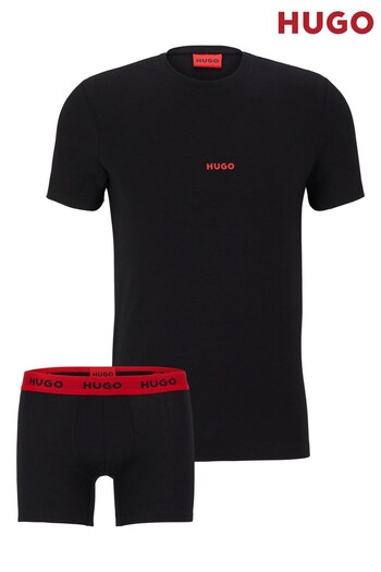 HUGO Gift Black T-Shirt And Trunks 2 Pack (5RE056) | £59