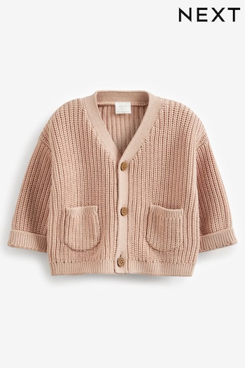 Pink Baby Knitted Cardigan (0mths-2yrs) (600729) | £13 - £15