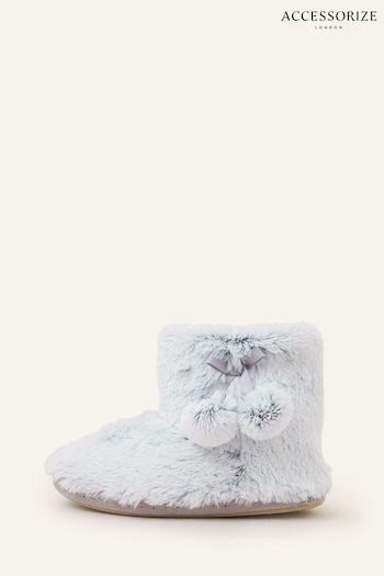Accessorize Grey Super Soft Slippers Boots (600762) | £28