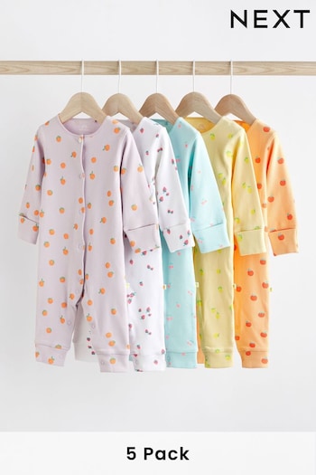 Multi Fruit Print Max Footless Sleepsuits 5 Pack (0mths-2yrs) (601036) | £31 - £33