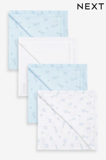 Blue Elephant Baby Muslin Cloths 4 Packs (601066) | £10 - £12