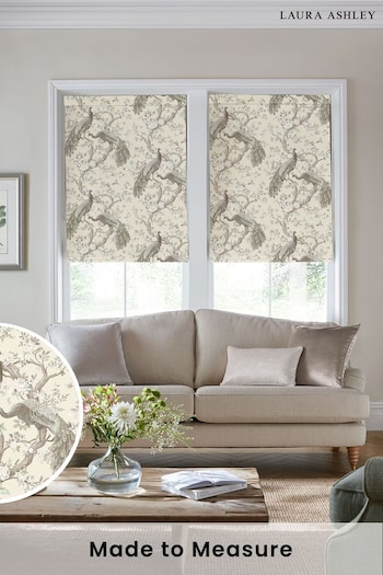 Laura Ashley Natural Belvedere Soft Truffle Made to Measure Roman Blind (601167) | £79