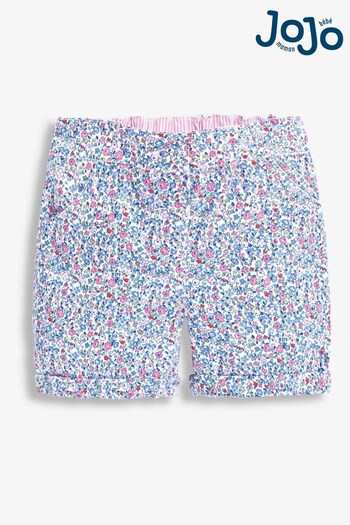 JoJo Maman Bébé Summer Ditsy Girls' Pretty Twill Shorts (601237) | £8.50