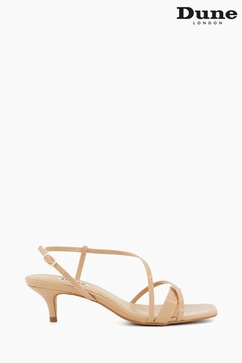 Dune London Gold Madely Asymmetric Strappy Sandals (601256) | £95