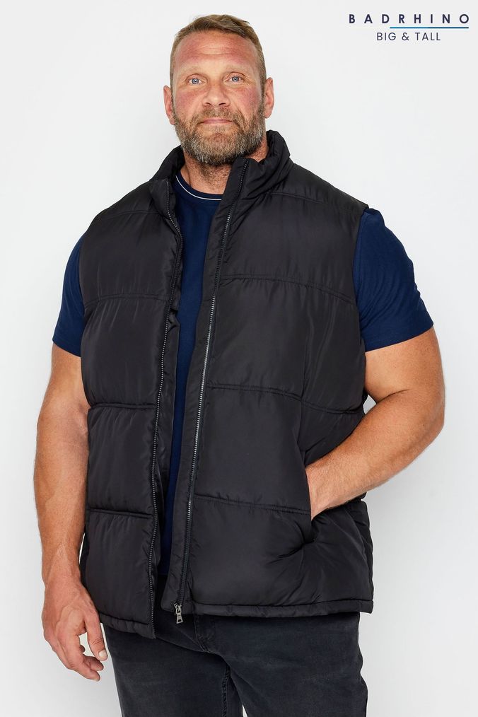 Mens puffer vest big and clearance tall