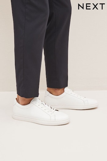 White Leather Trainers (601424) | £49