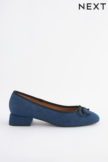 Denim Forever Comfort Block Heel Ballerina Shoes (601574) | £32