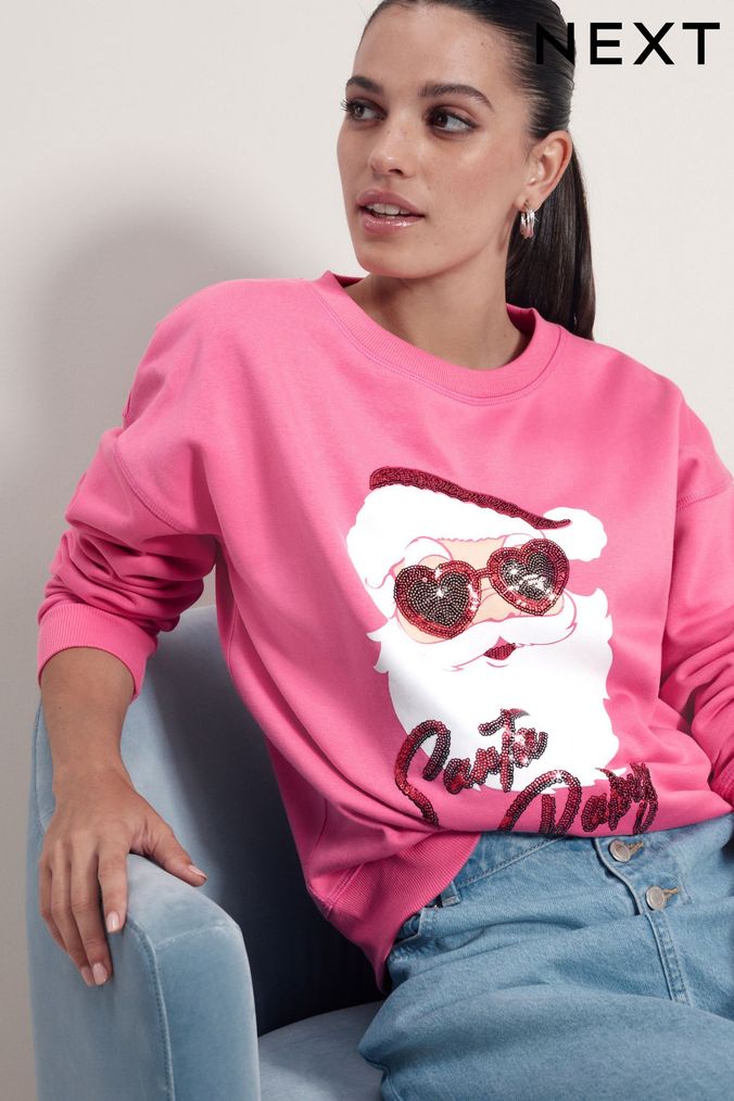 Baby pink christmas jumper hotsell