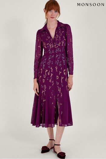 Monsoon Eloise Embellished Tea Dress (601927) | £175