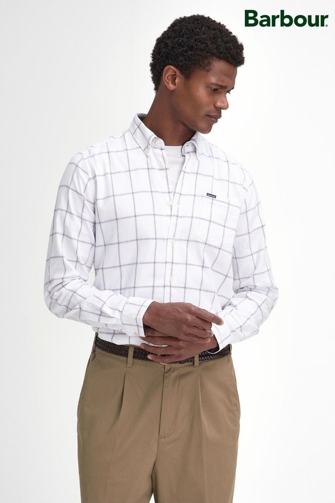 Barbour shirts mens white online