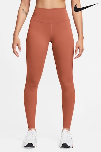 Nike Men Orange Dri-FIT One High Waisted Leggings (602352) | £45