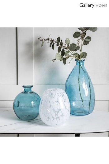 Gallery Home White Small Clear Speckle Vallejo Vase (602880) | £27