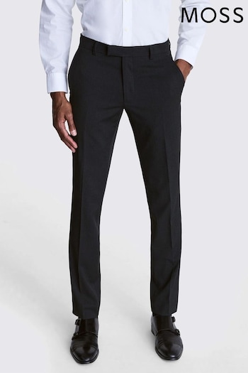 MOSS Charcoal Grey London Stretch Suit: Trousers (602996) | £60