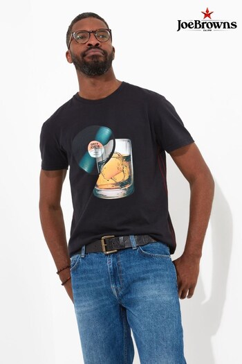 Joe Browns Black Record Slice T-Shirt (603701) | £29