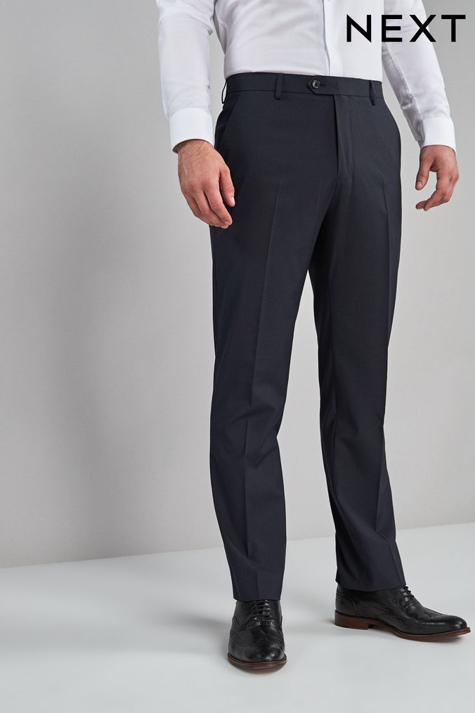 Navy Blue Stretch Smart Trousers (603745) | £24