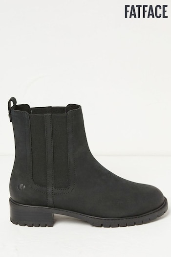 FatFace Black Verity High Ankle Chelsea Boots (603854) | £65