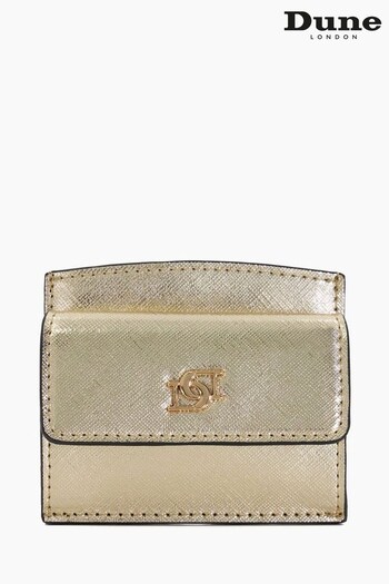 Dune London Gold Knoxie Small Branded Cardholder (603915) | £30