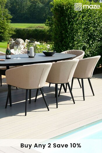 Maze Mink Brown Garden Ambition Table And Chairs (604028) | £2,980