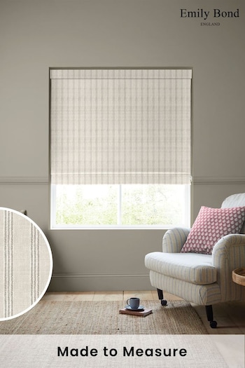Emily Bond Natural George Stripe Made to Measure Roman Blinds (604801) | £79