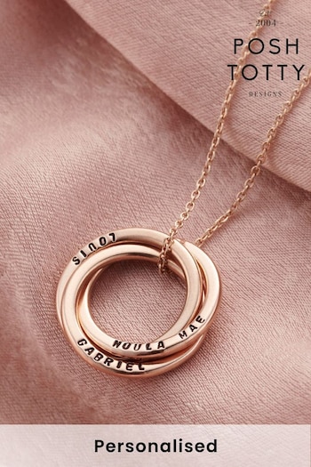 Personalised Russian Ring Necklace by Posh Totty Designs (604842) | £105