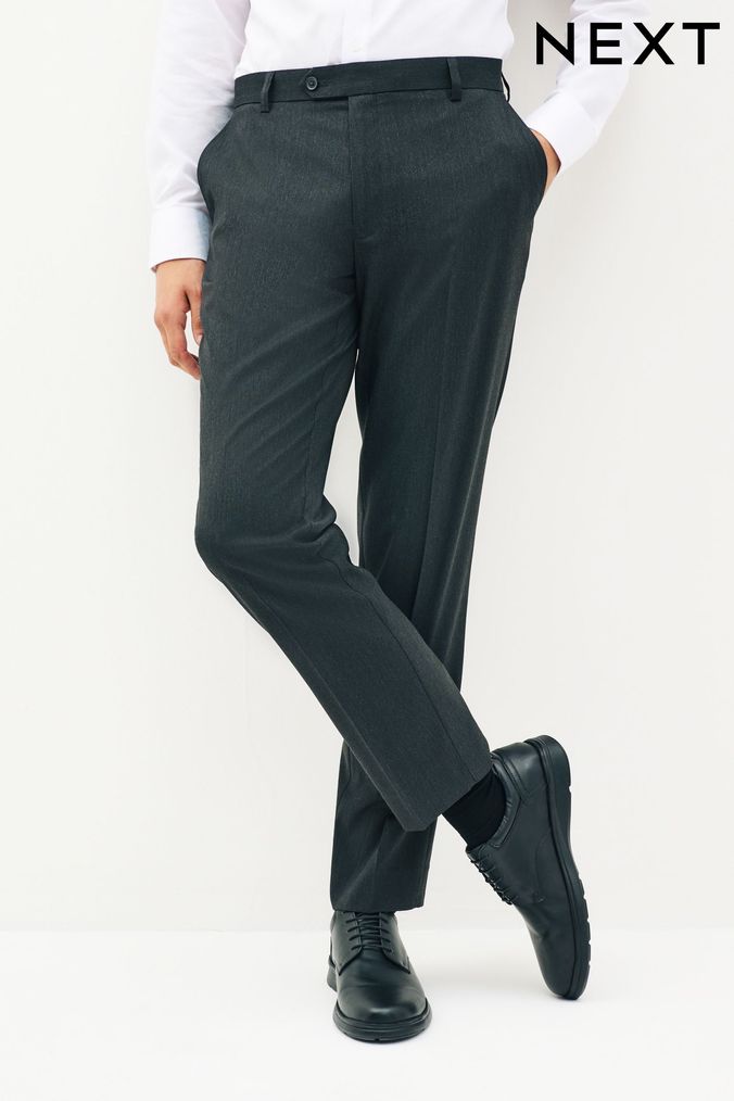 Mens Pants | Savile Row Classic Fit Mens Noah Trouser in Charcoal C1 – Mens  Suit Warehouse - Melbourne