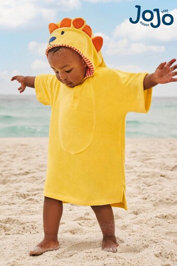 JoJo Maman Bébé Yellow Lion Towelling Hooded Pull-On Cover-Up (605178) | £24