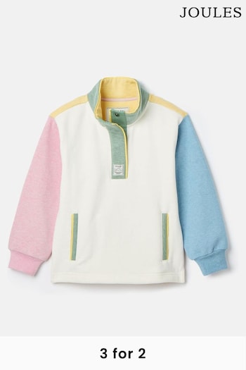 Joules Girls' Burnham Multi Funnel Neck Sweatshirt (605287) | £39.95 - £42.95