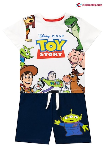 Character White/Blue Disney Toy Story T-Shirt and Shorts Set (605625) | £18