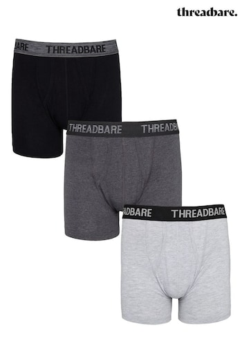 Threadbare Grey Hipster Boxers 3 Packs (605946) | £18