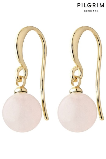 PILGRIM Pink Gold Plated Earring (606534) | £20