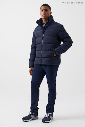 French Connection Blue Row Mid Weight Funnel Neck Jacket (606627) | £45