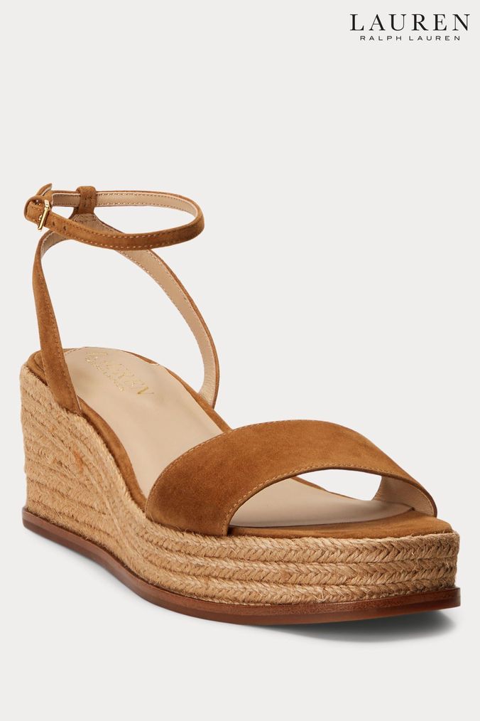 Buy Women s Mid Wedge Leather Sandals Online Next UK