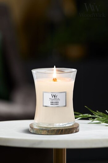 Woodwick Cream Medium Vanilla Musk Scented Jar Candle (607437) | £25