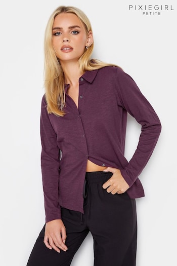 PixieGirl Petite Purple Cotton Slub Jersey Shirt (607682) | £25