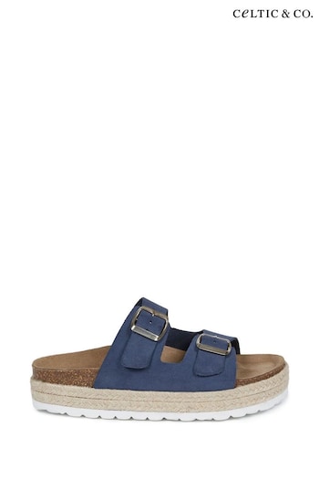 Celtic & Co. Blue Double Buckle Sandals french (607911) | £60
