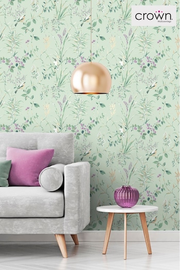 Crown Plum Purple Mariko Floral Wallpaper (607921) | £17