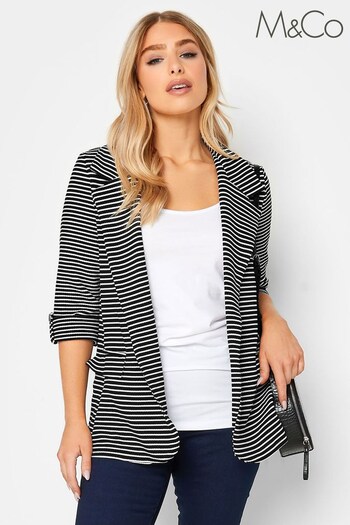 M&Co Black Textured Blazer Jacket (608012) | £29