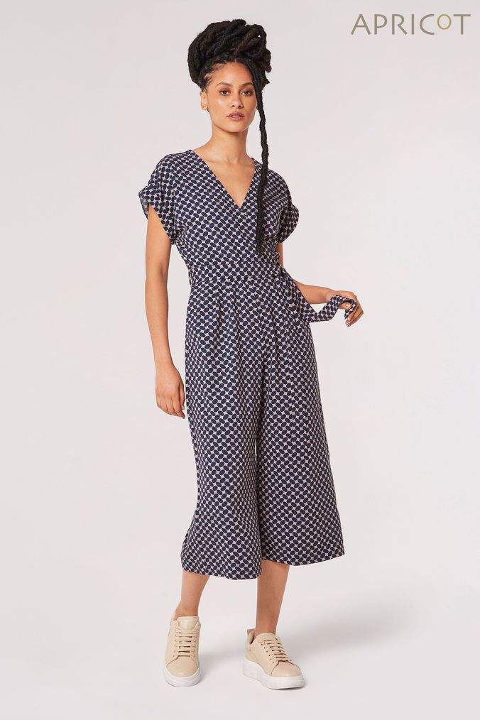 Spring break polka dot cropped trousers top