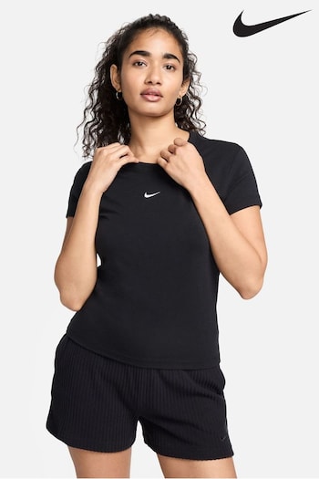 Nike Black Chill Knit Mod Crop T-Shirt (608096) | £33