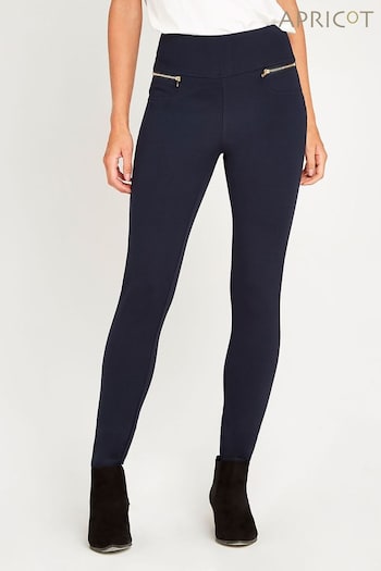 Apricot Blue Zip Detail Ponte Trousers (608262) | £32